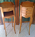 PAIR OF VINTAGE FRENCH BEDSIDE TABLES SLIM